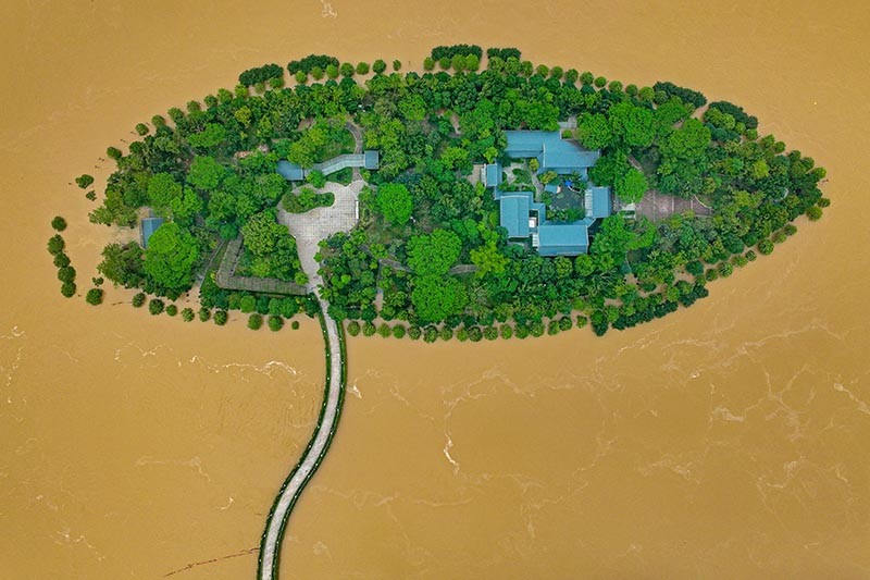 eiland na overstroming
