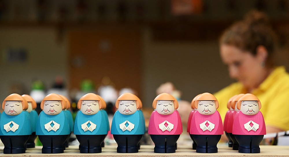 Angela Merkel als popje
