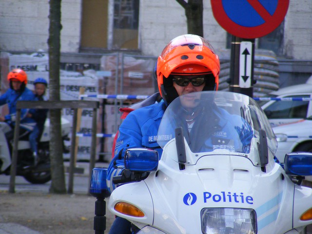 Politie op motor