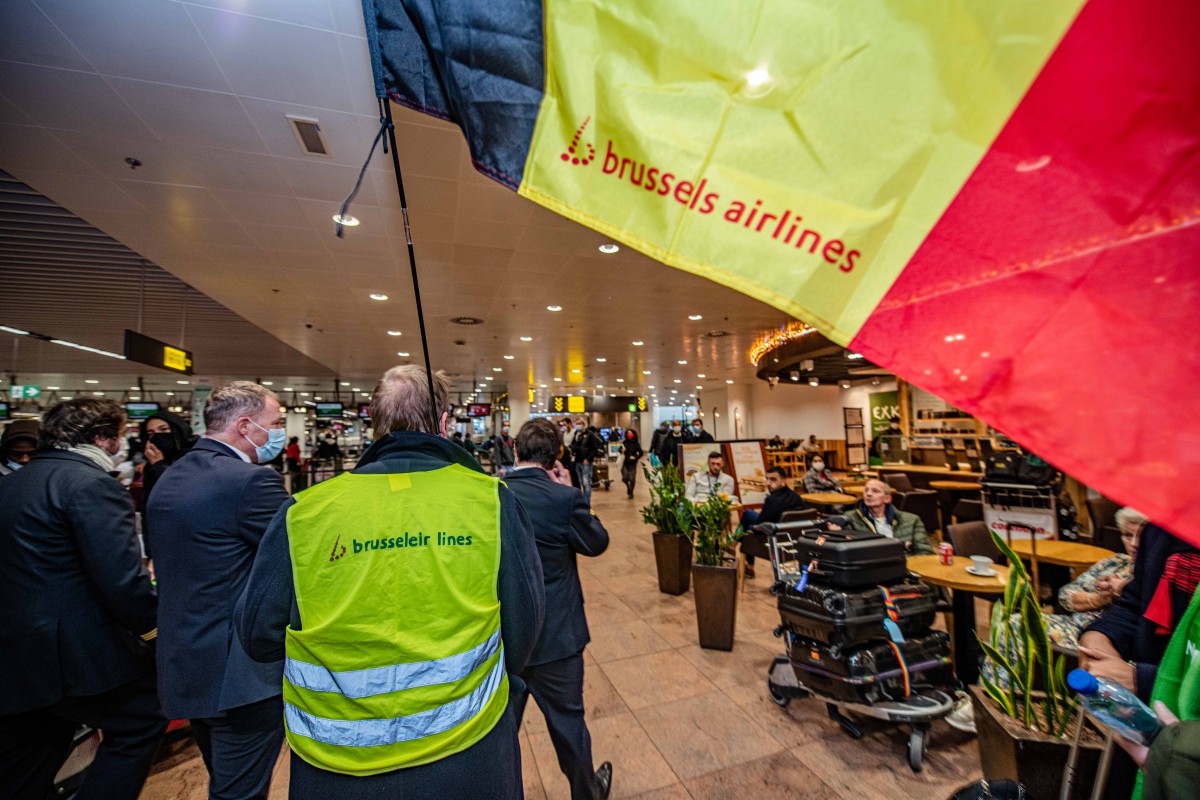 staking bij Brussels Airlines in december 2021