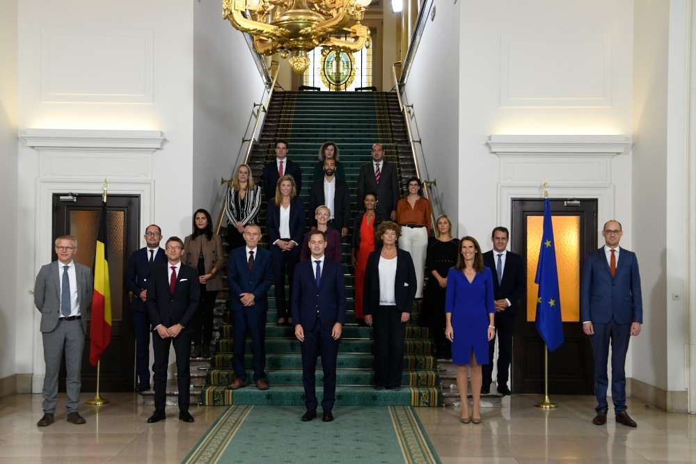 de nieuwe regering onder eerste minister De Croo