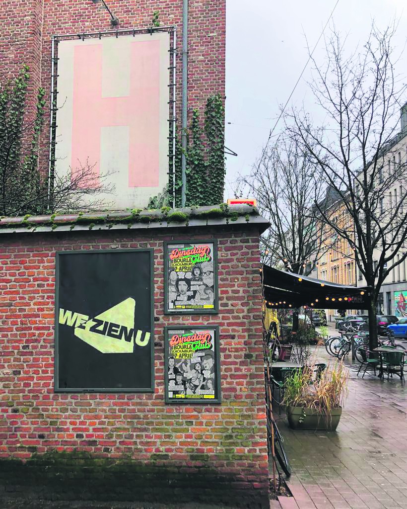 Een poster van 'We zien u'