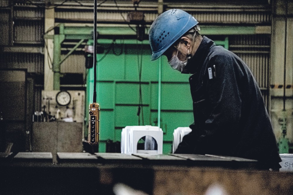 een arbeider aan het werk