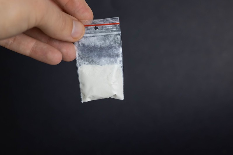 zakje met cocaïne