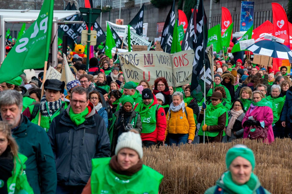 de betoging van de 'witte woede'