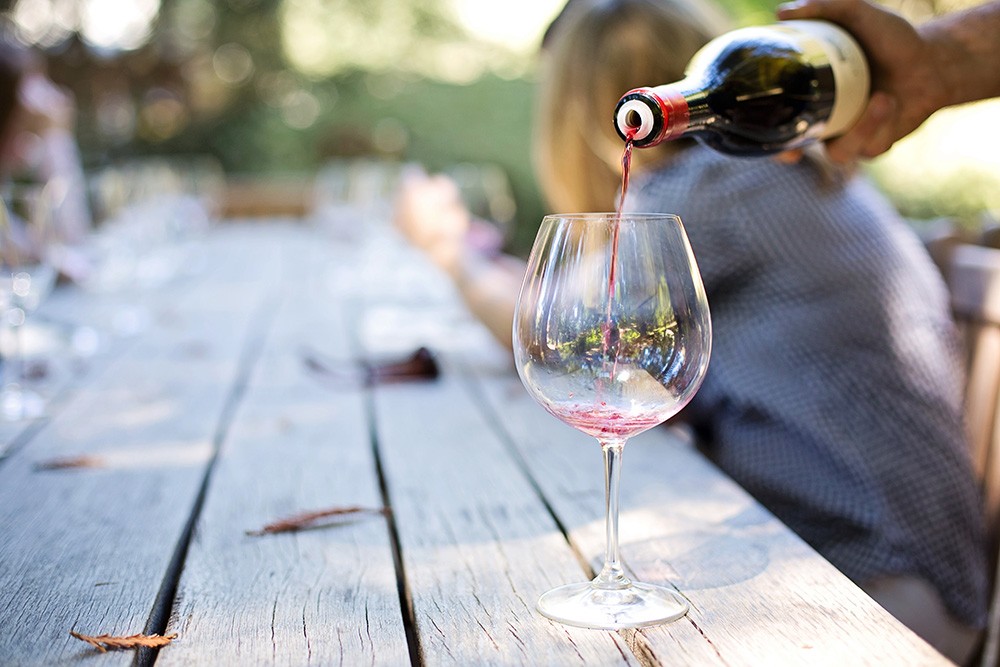 een glas wijn
