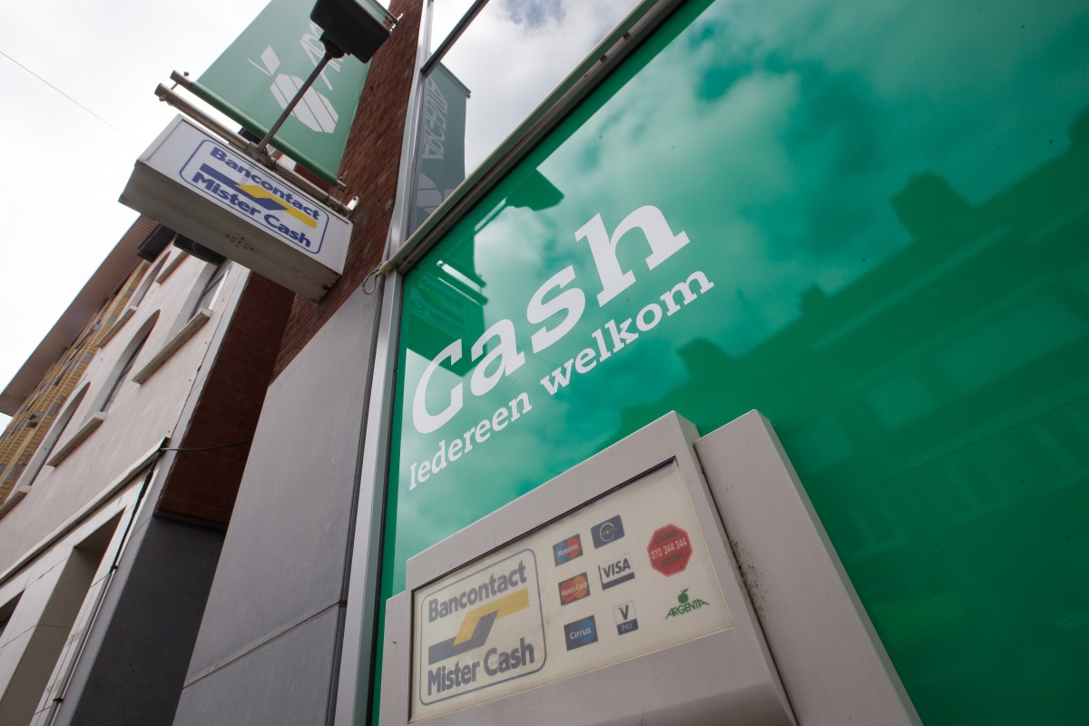 een bankautomaat