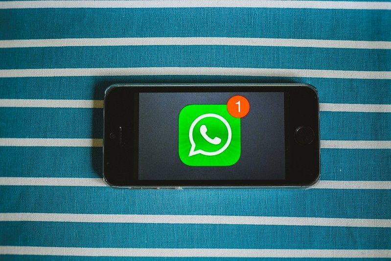 WhatsApp op een telefoon