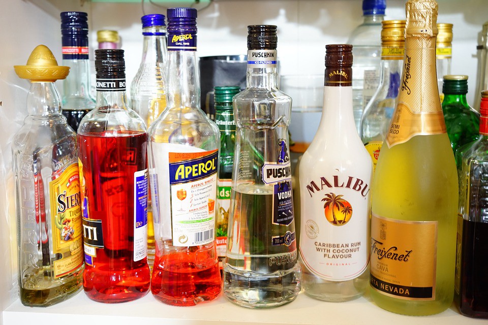 Flessen alcohol