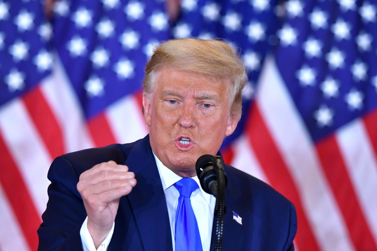 Trump geeft een toespraak