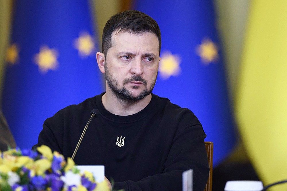 De president van Oekraïne Zelenski