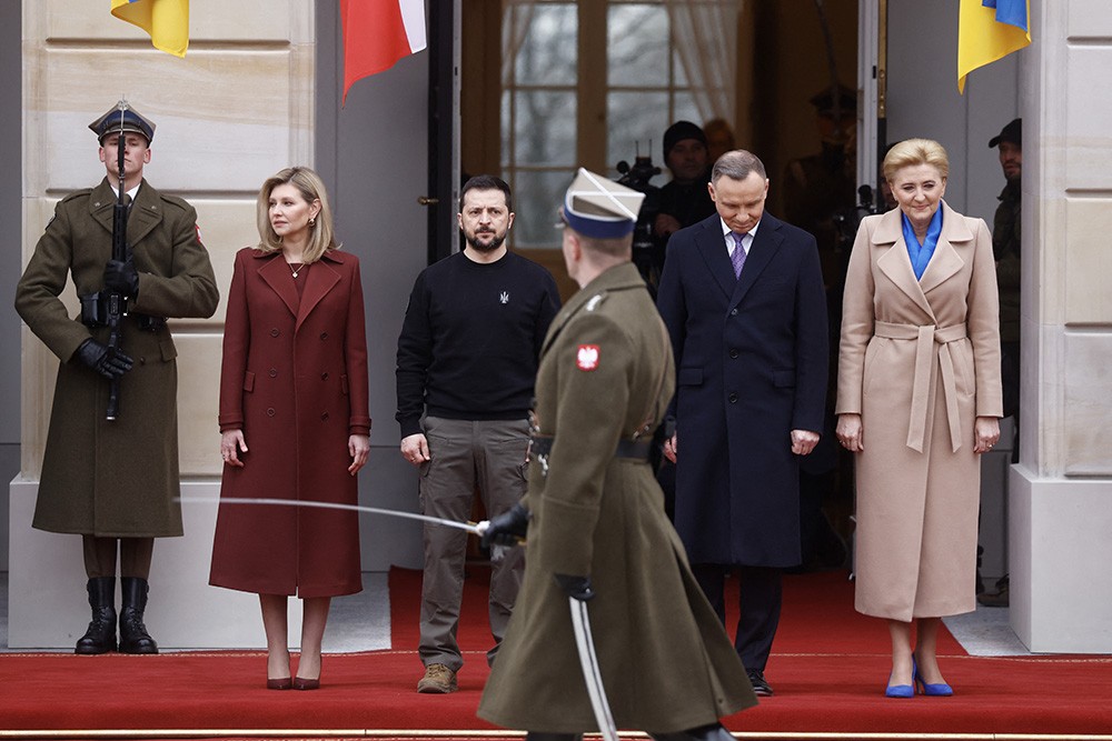 president Zelenski ontmoet president Duda
