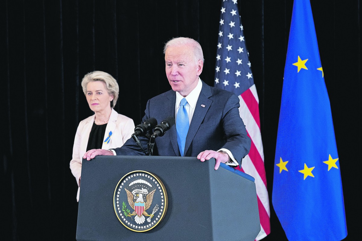 Biden houdt een toespraak