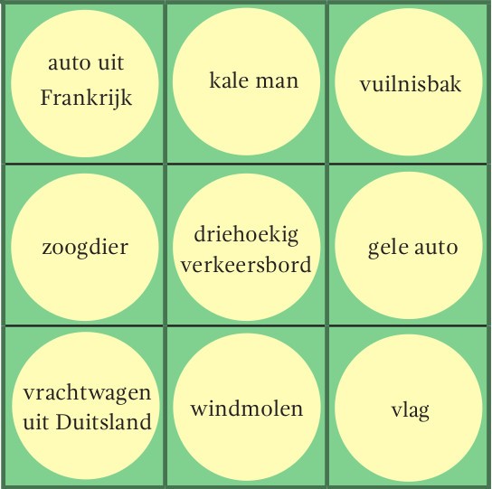 bingo voor in de auto