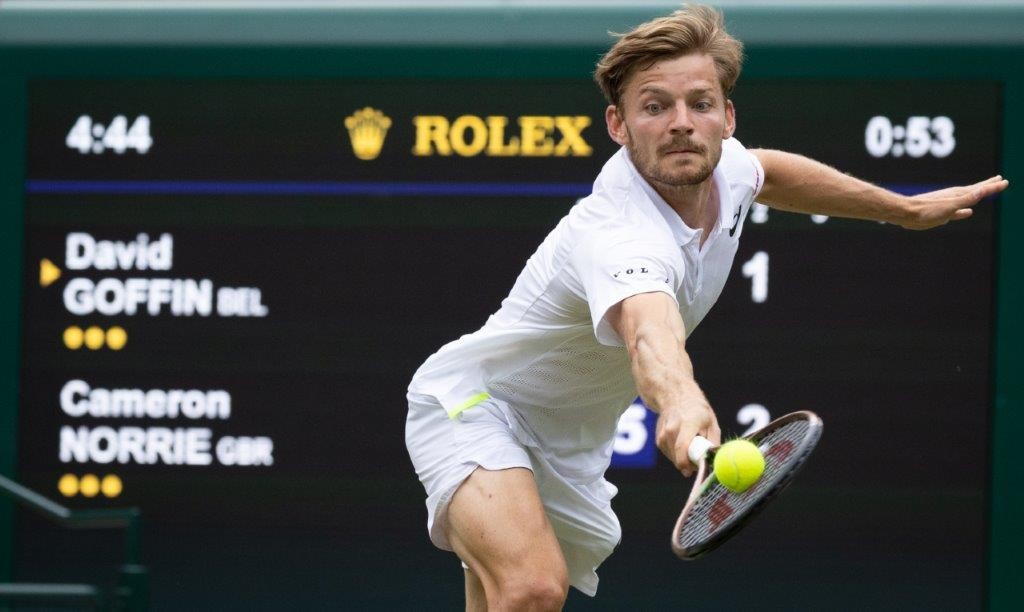 David Goffin in zijn partij tegen Cameron Norrie