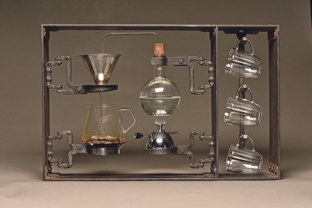 de koffiemachine van Sam