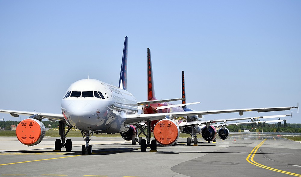 Een vliegtuig van Brussels Airlines