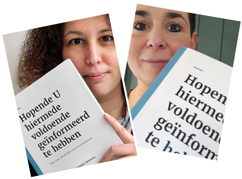 Farida (links) en Katrien (rechts) met hun boek