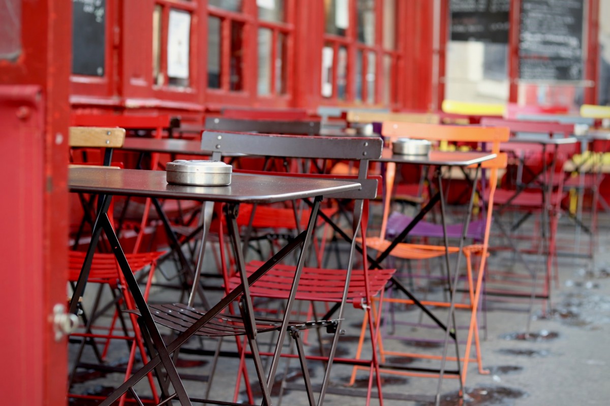 Een terras van een café